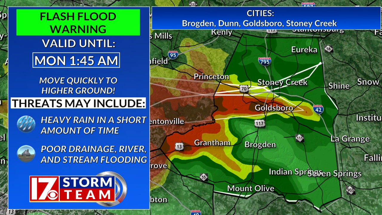 Weather - A FLASH FLOOD WARNING has been issued for Wayne County