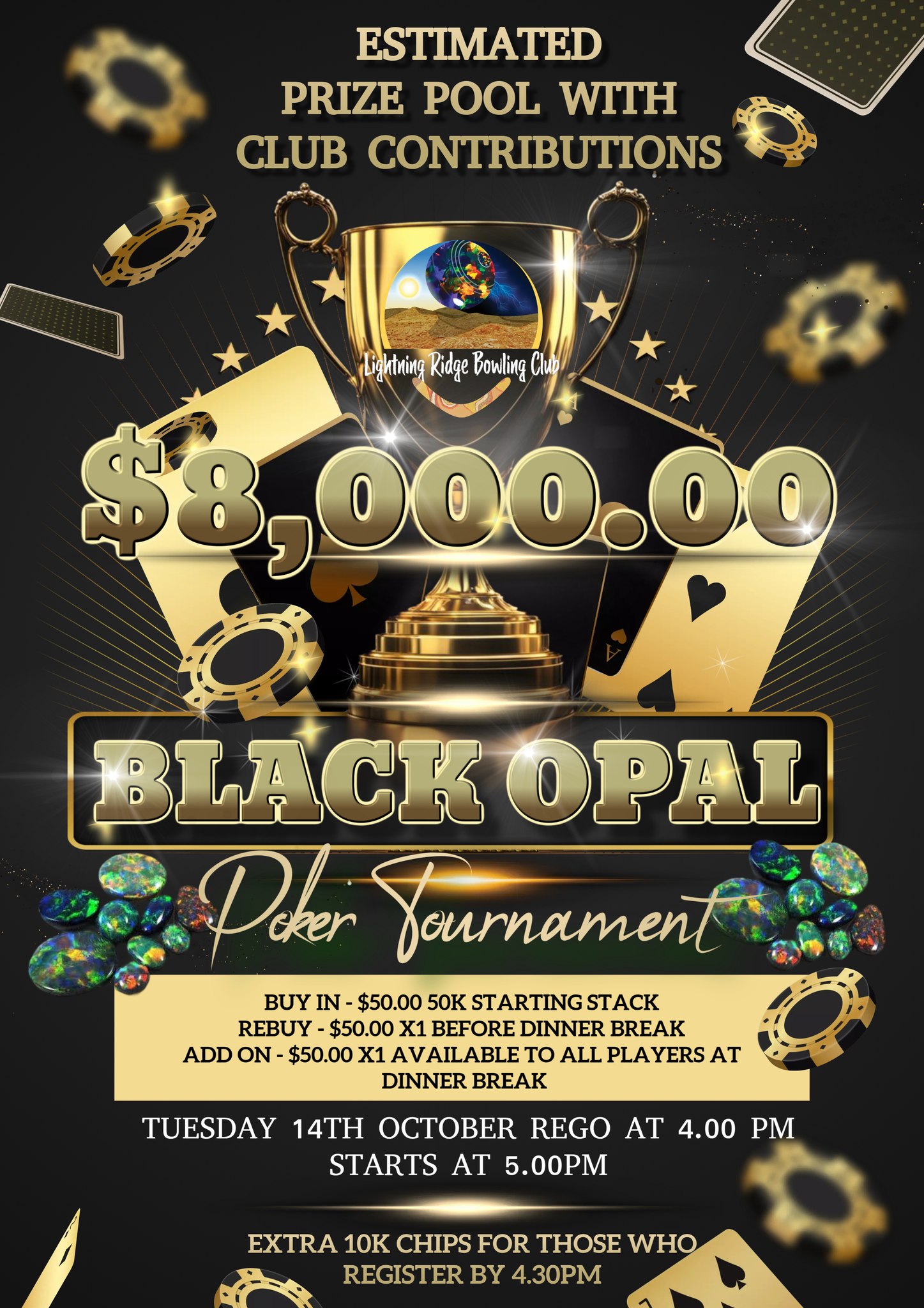 🃏 Black Opal Poker... - Lightning Ridge District Bowling Club | Facebook
