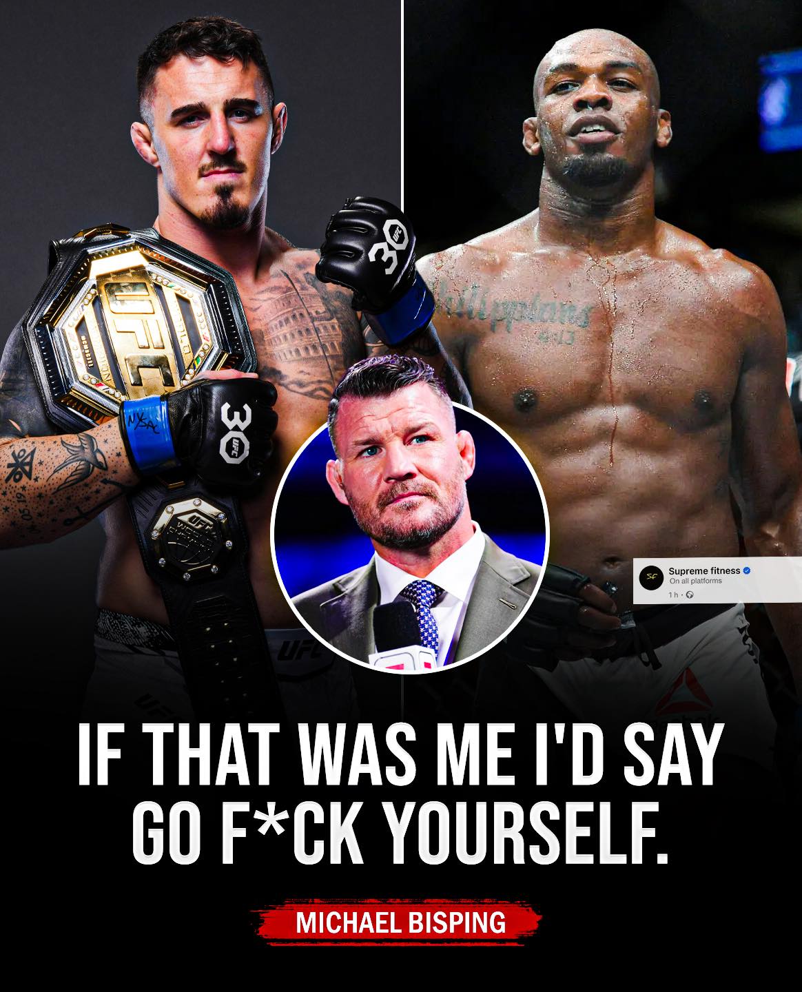 Supreme fitness - Michael Bisping agrees with Dana White... | Facebook