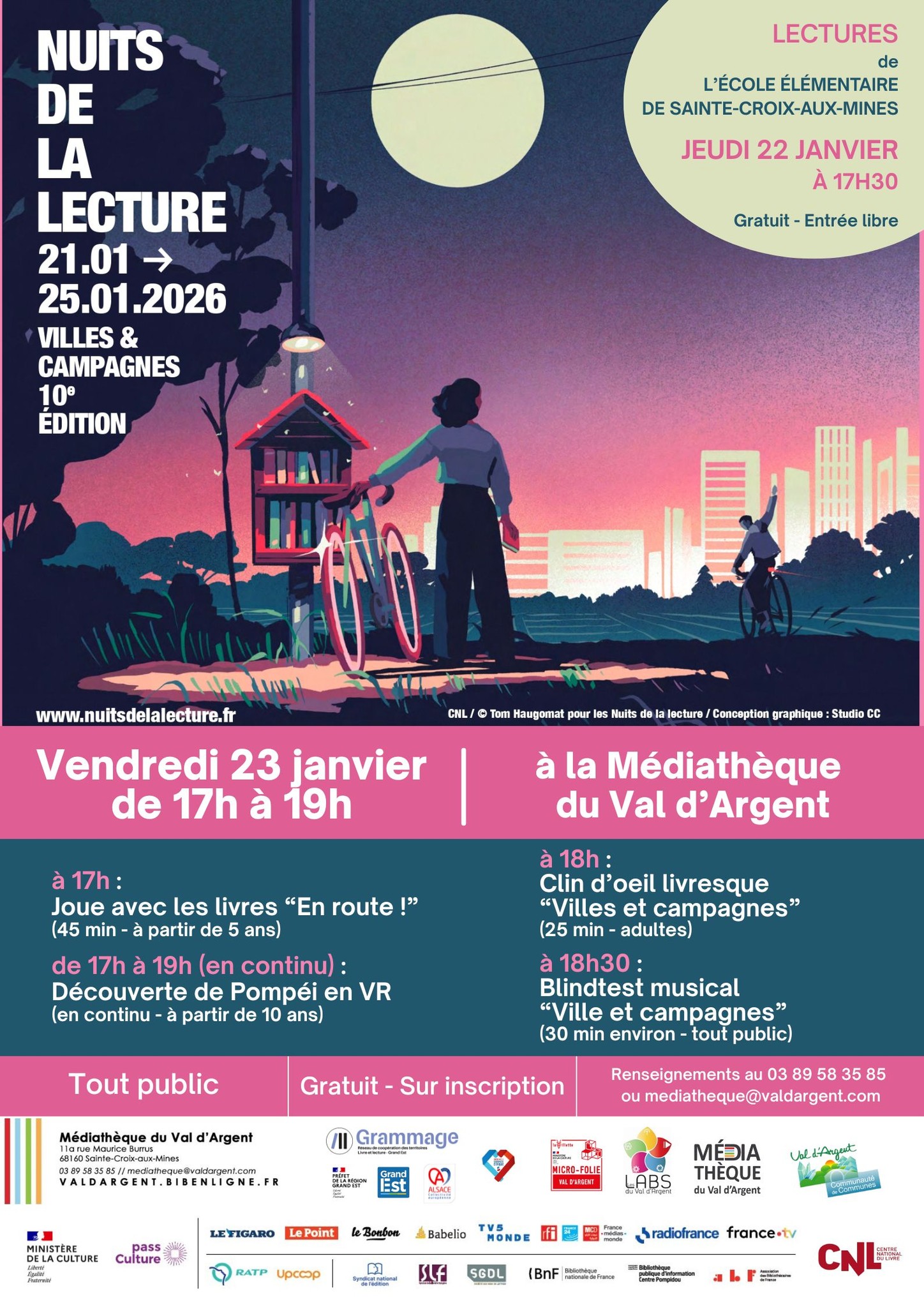 Tourisme - 📚 Nuits de la lecture 2026 – « Villes et campagnes » 📚 📍 À ...