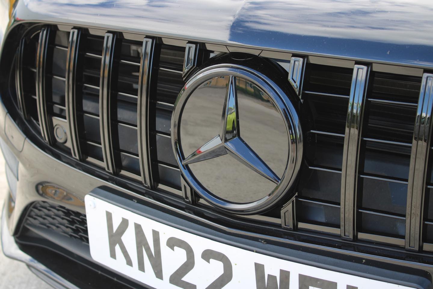 Gloss Black W177 Star Trunk Emblem Rear Logo Badge For A45 AMG OEM