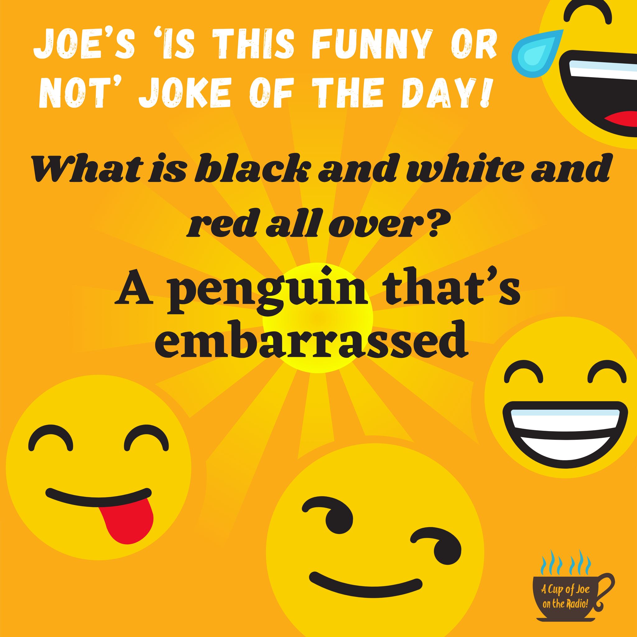 A Cup - Time for Joe’s ‘is this funny or NOT’ joke of the day! What is ...