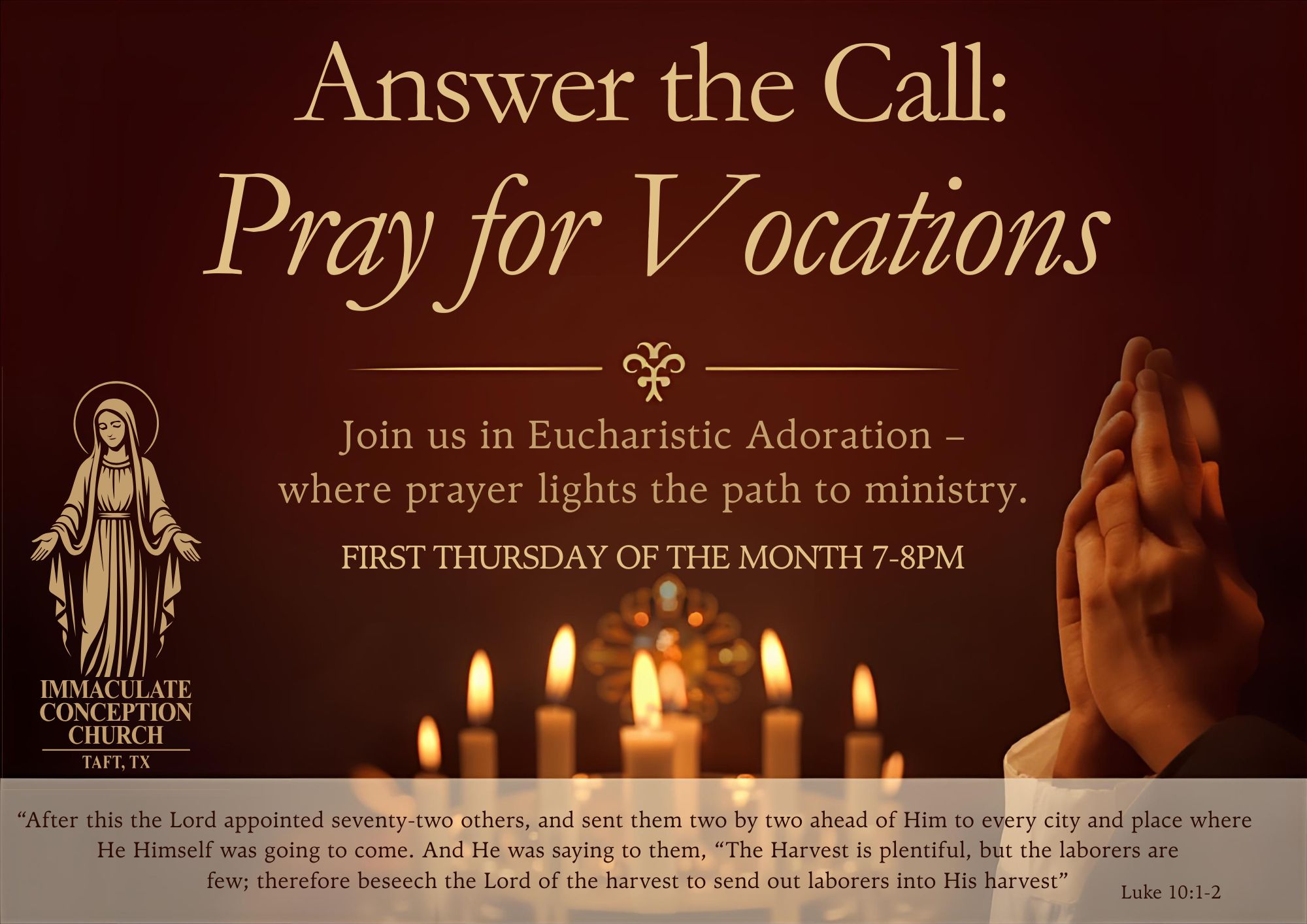 Immaculate - Our parish community is coming together in prayer for ...