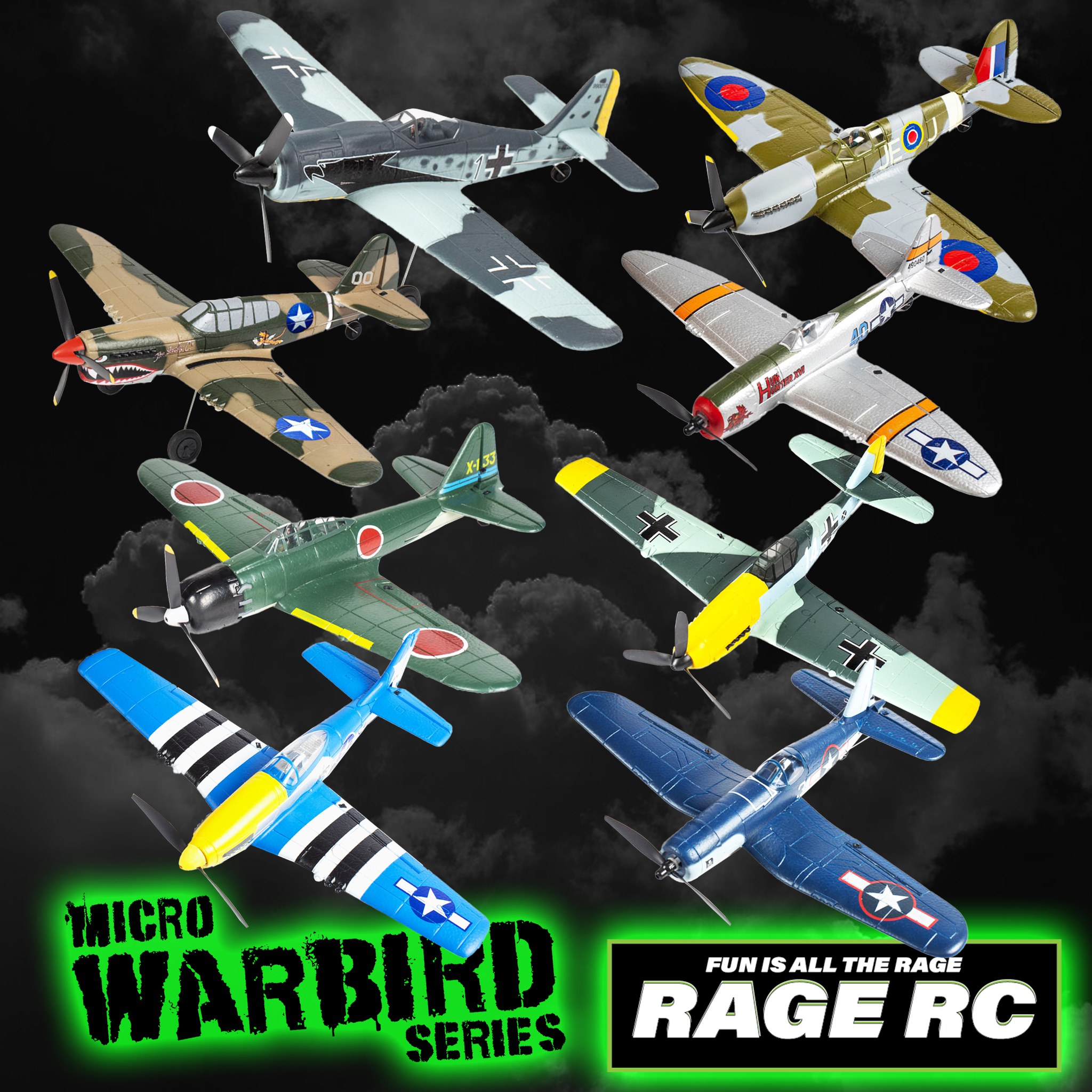 Rage - The Rage RC Micro Warbird Collection! Semi-scale park flyers ...