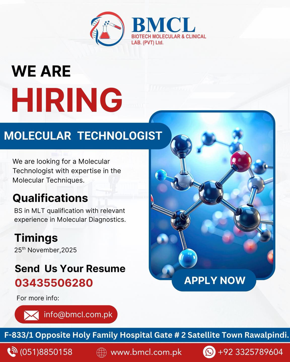 BMCL Biotech Molecular & Clinical Lab | Rawalpindi