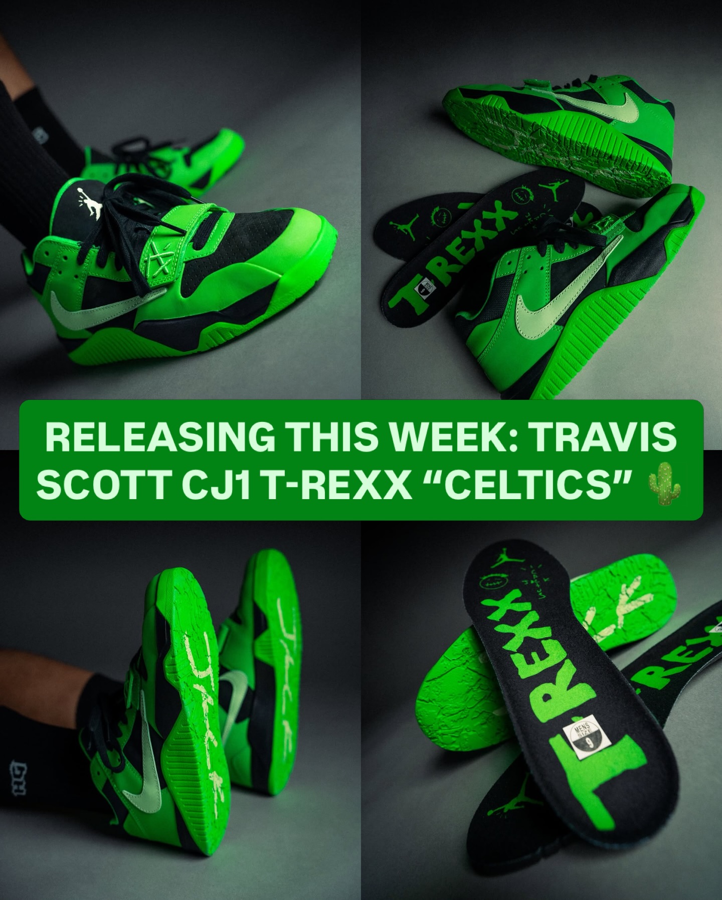 On Foot Look at the Travis Scott x Jordan CJ1 T-Rexx “Green Spark