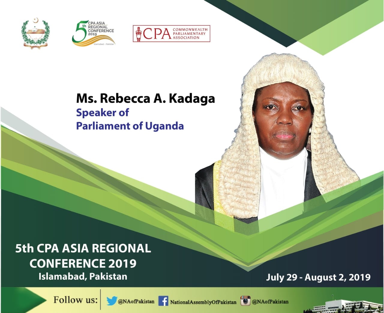 NATIONAL ASSEMBLY OF PAKISTAN - Ms. Rebecca Kadaga, Speaker of the ...