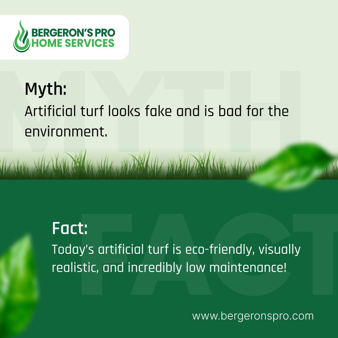 Bergeron’s - 🌱 Myth vs Fact 🌱 Myth: Artificial turf looks fake and is ...