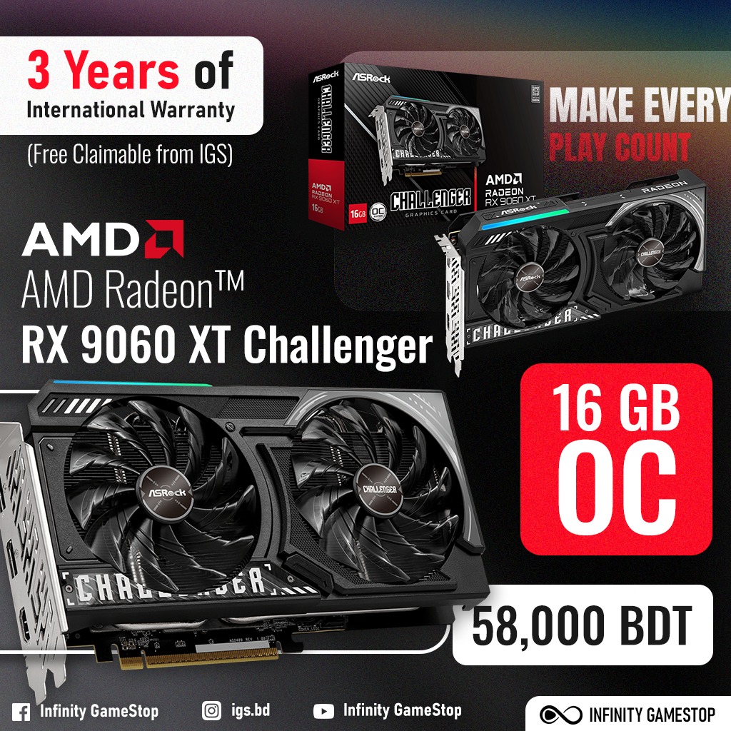 Infinity - AMD Radeon™ RX 9060 XT Challenger Engineered for high ...