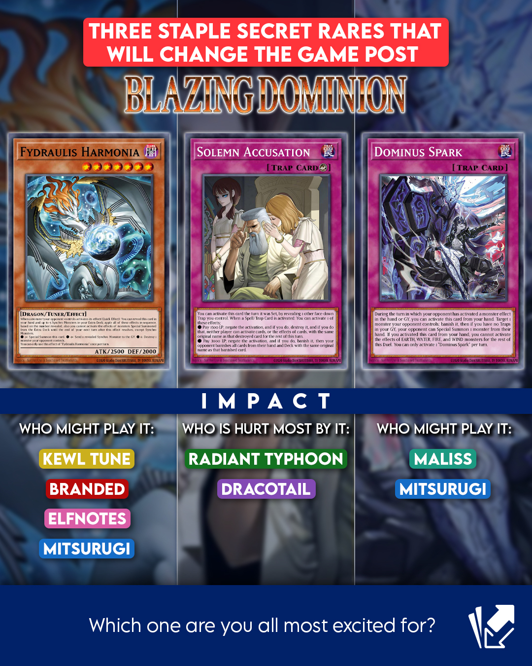 Blazing Dominion comes out next week on the 7th of May 😍 Let's
