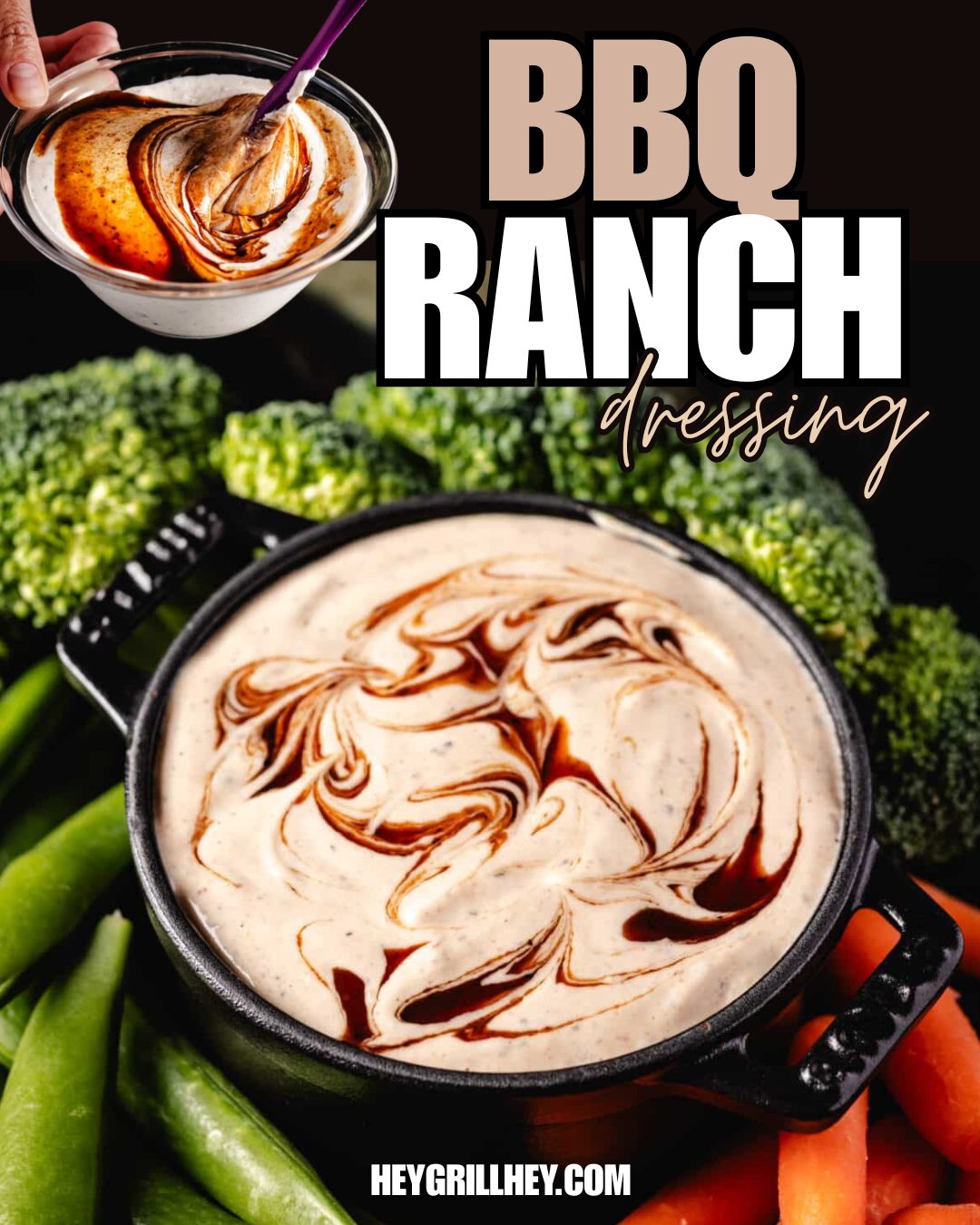 Hey - This Homemade BBQ Ranch Dressing brings all the rich, creamy ...