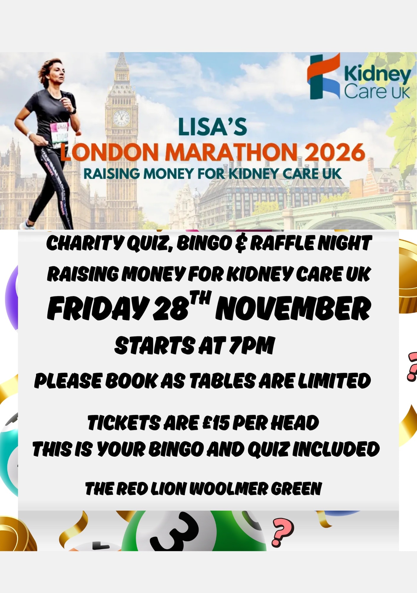 🎉 Bingo, Quiz & Raffle... - The Red Lion, Woolmer Green. | Facebook