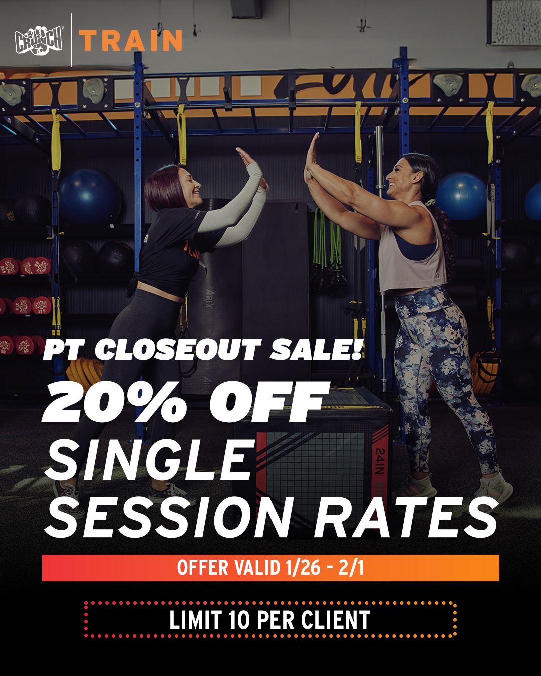 Crunch - Missed Training Day? We saved you a spot (and a discount)💪 For ...
