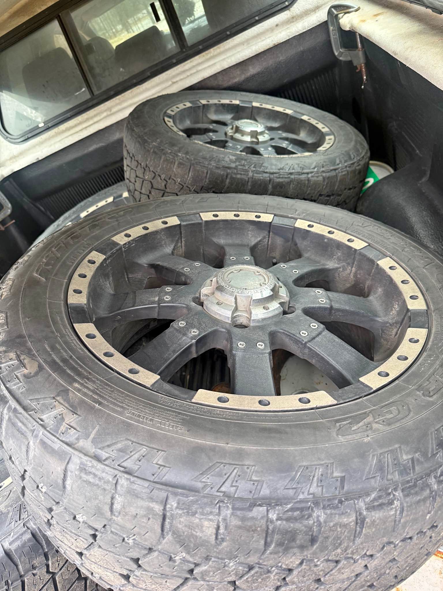 Brand New 20” Gloss Black Snowflake Wheels 275/60R20 33” Terramax RT ...