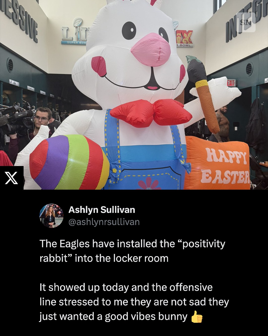 The Sporting - The Eagles have a positivity rabbit in their locker room ...