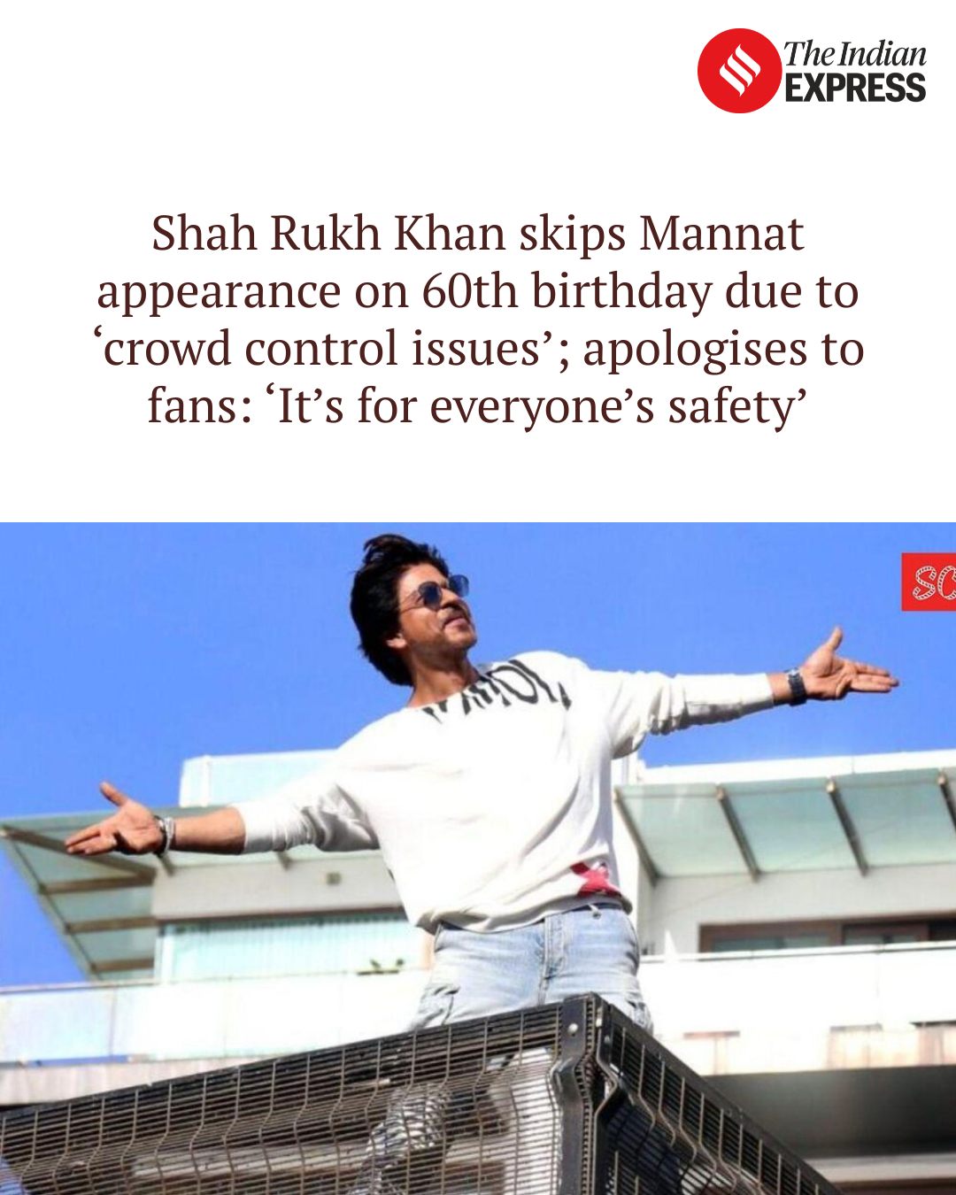 Indian - Shah Rukh Khan skips Mannat appearance on 60th birthday due to ...