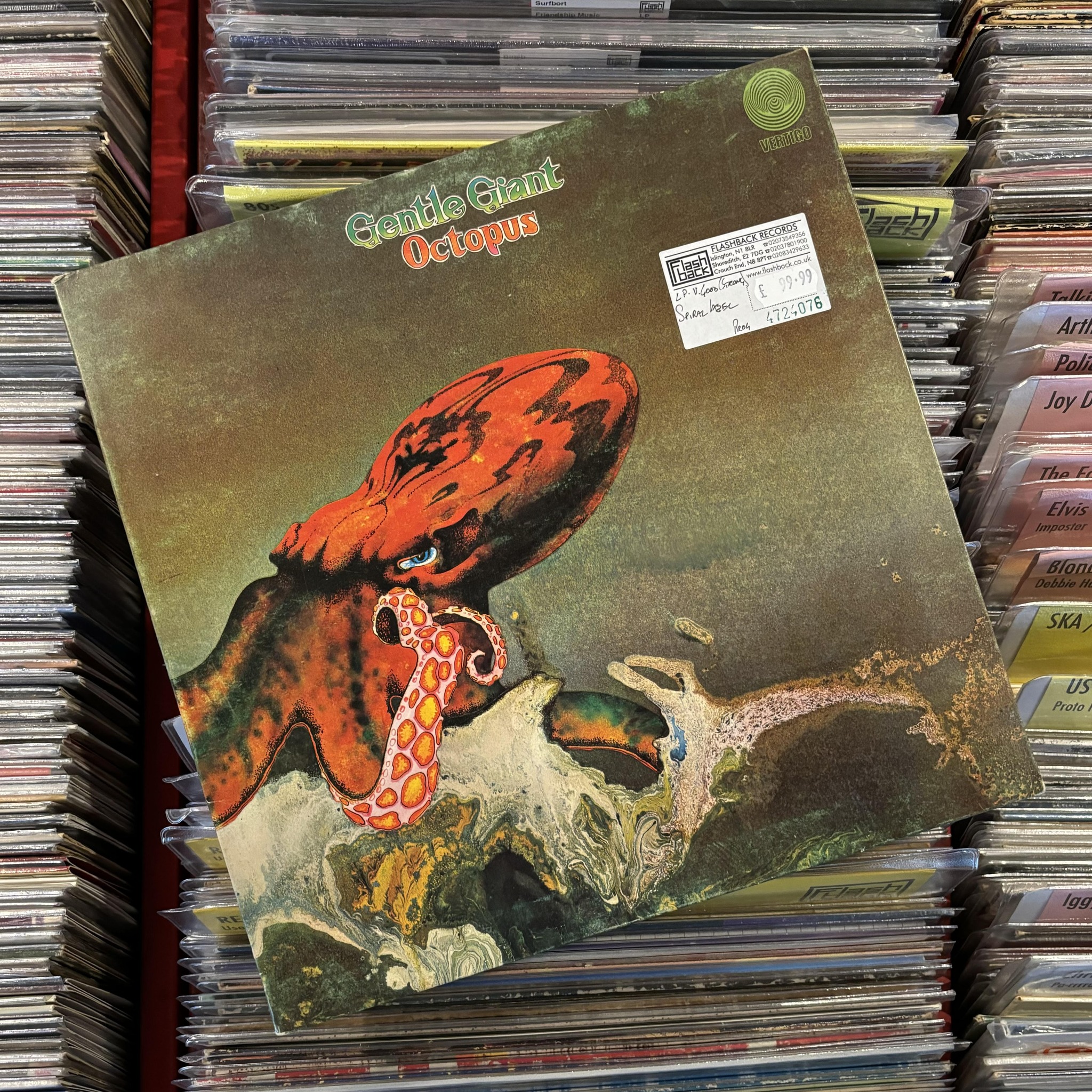 Gentle Giant's 1972 album Octopus with rare die-cut cover