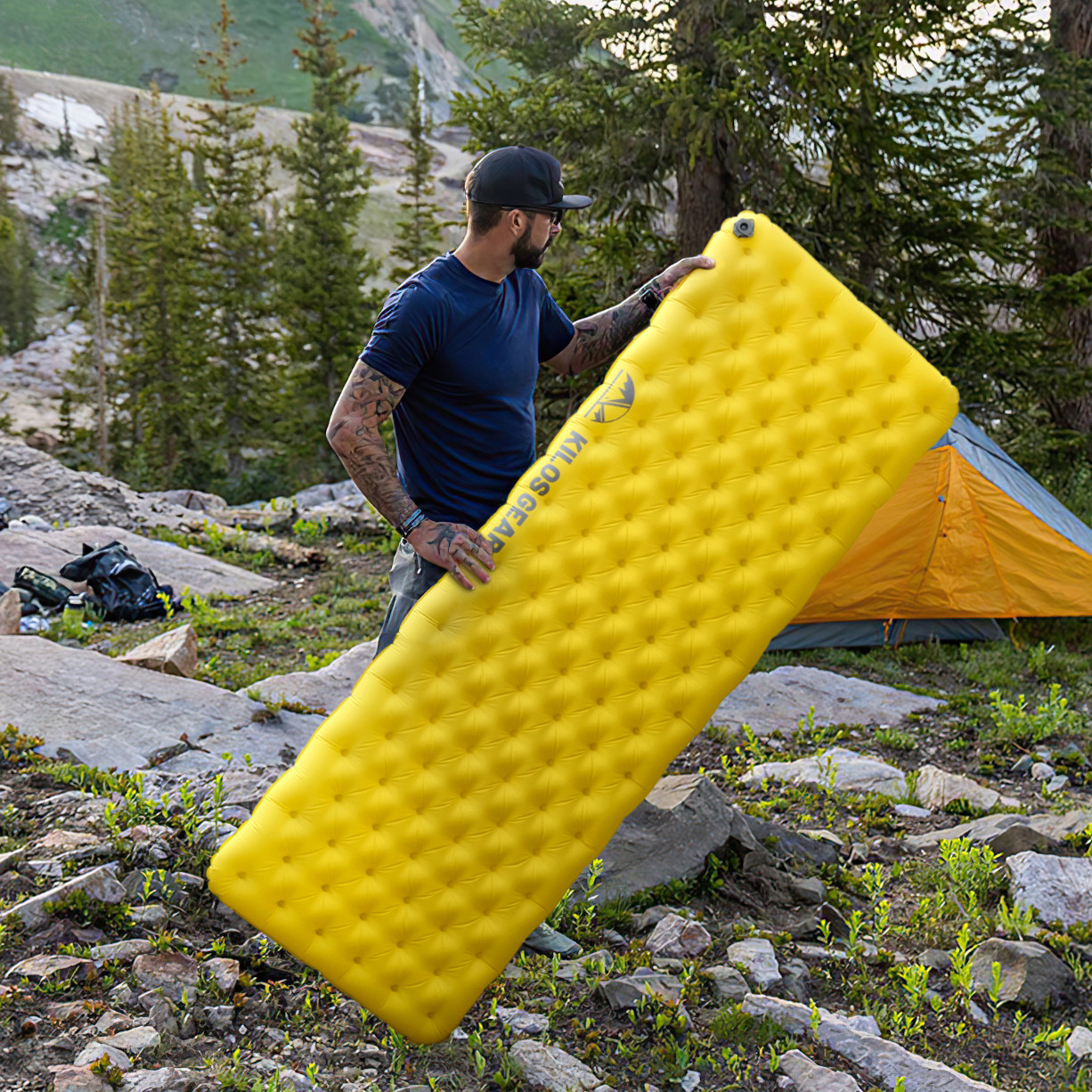 MEETPEAK Camping Sleeping Pad, Extra Thickness, Inflatable Sleeping Mat with Pillow, Built-In
