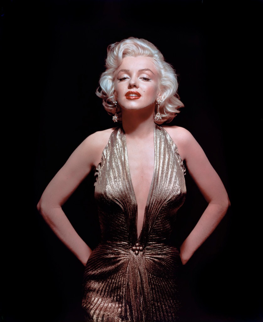 marilyn monroe pleated halter dress 