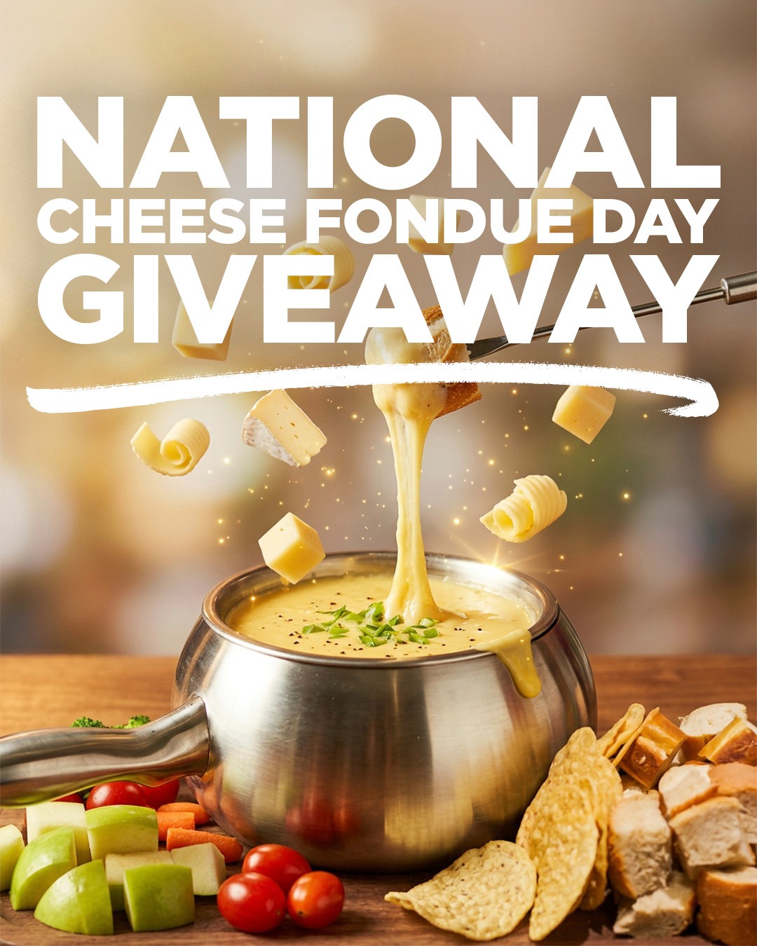 🧀 National Cheese Fondue Day Giveaway 🧀 We're giving one lucky