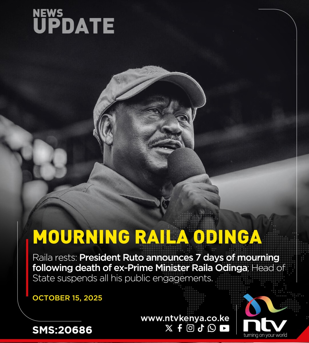 NTV Kenya - Raila rests: President Ruto announces 7 days... | Facebook