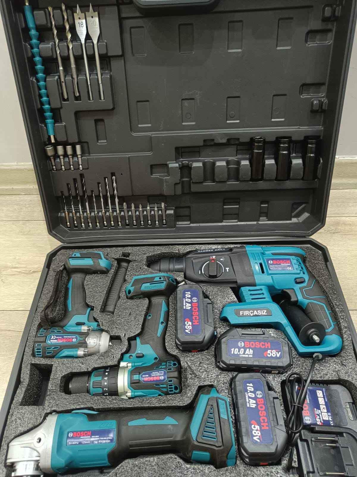 Bosch 4lü set 58v 10A (Hilti -Spral - Torklu - Vidalama ) 3