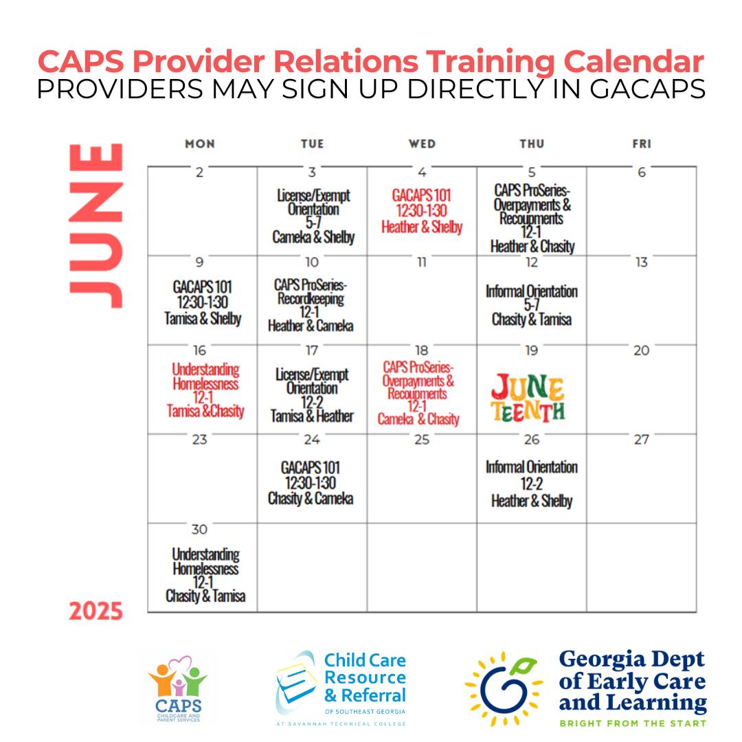 CCR&R - Please see the June 2025 Georgia Department of Early Care and ...