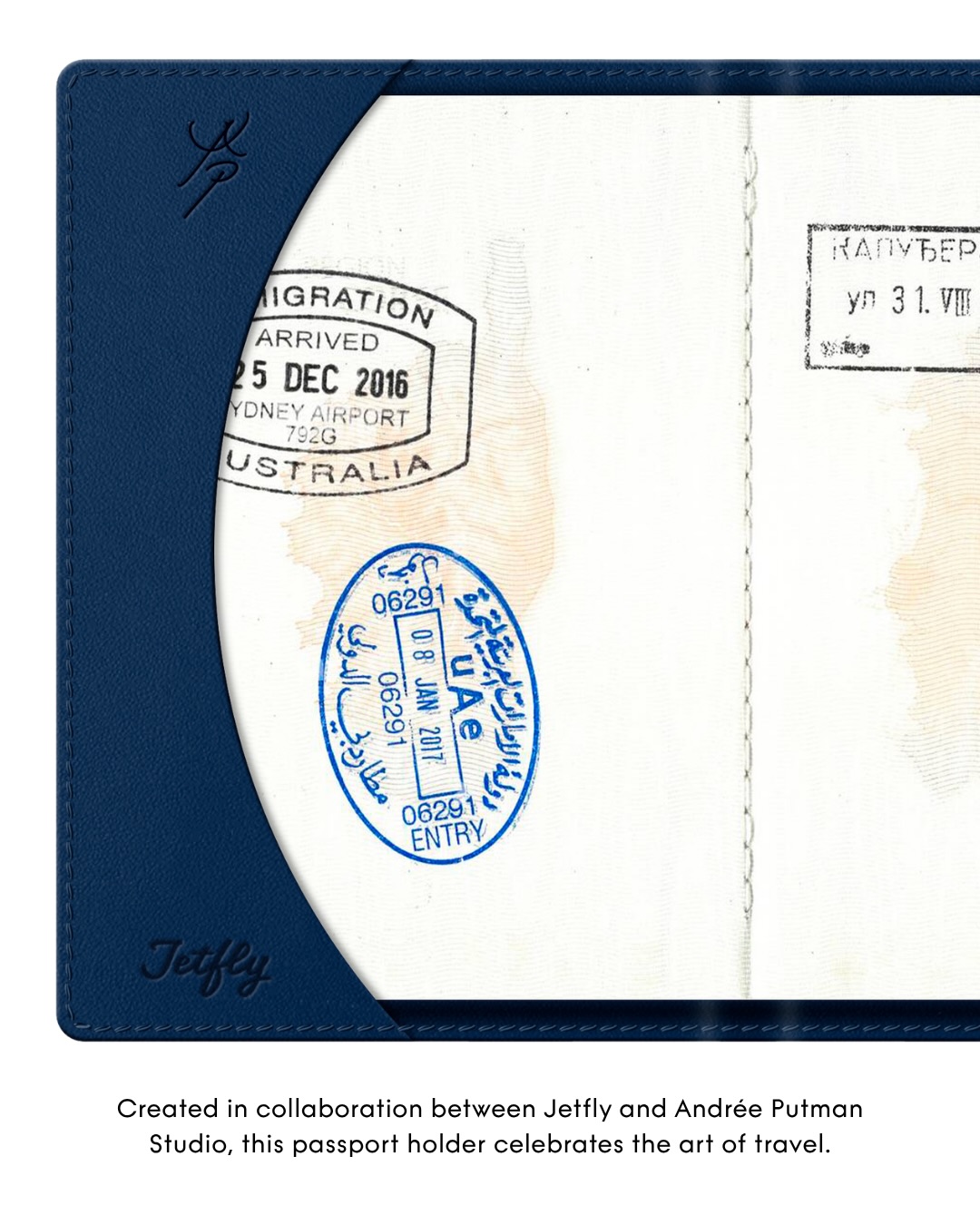 ANDREE PUTMAN x Jetfly パスポートケース A passport holder for the journey home. Created in collaboration