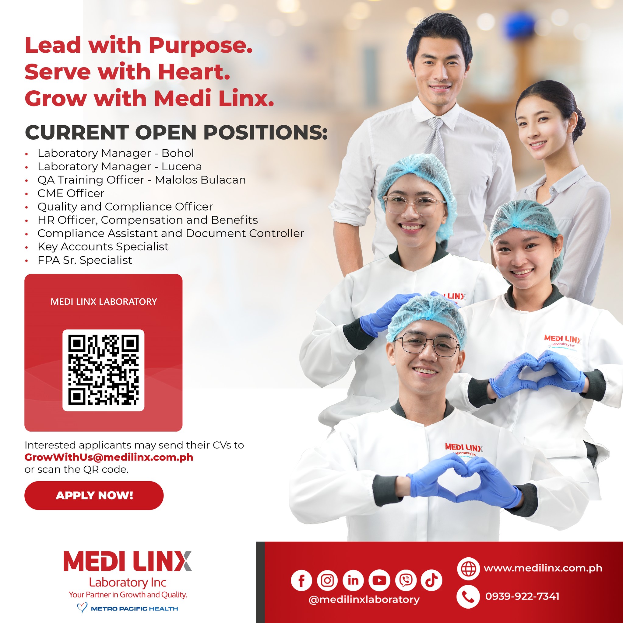 𝐋𝐞𝐚𝐝 𝐰𝐢𝐭𝐡 𝐏𝐮𝐫𝐩𝐨𝐬𝐞. 𝐒𝐞𝐫𝐯𝐞 𝐰𝐢𝐭𝐡... - Medi Linx Laboratory | Facebook