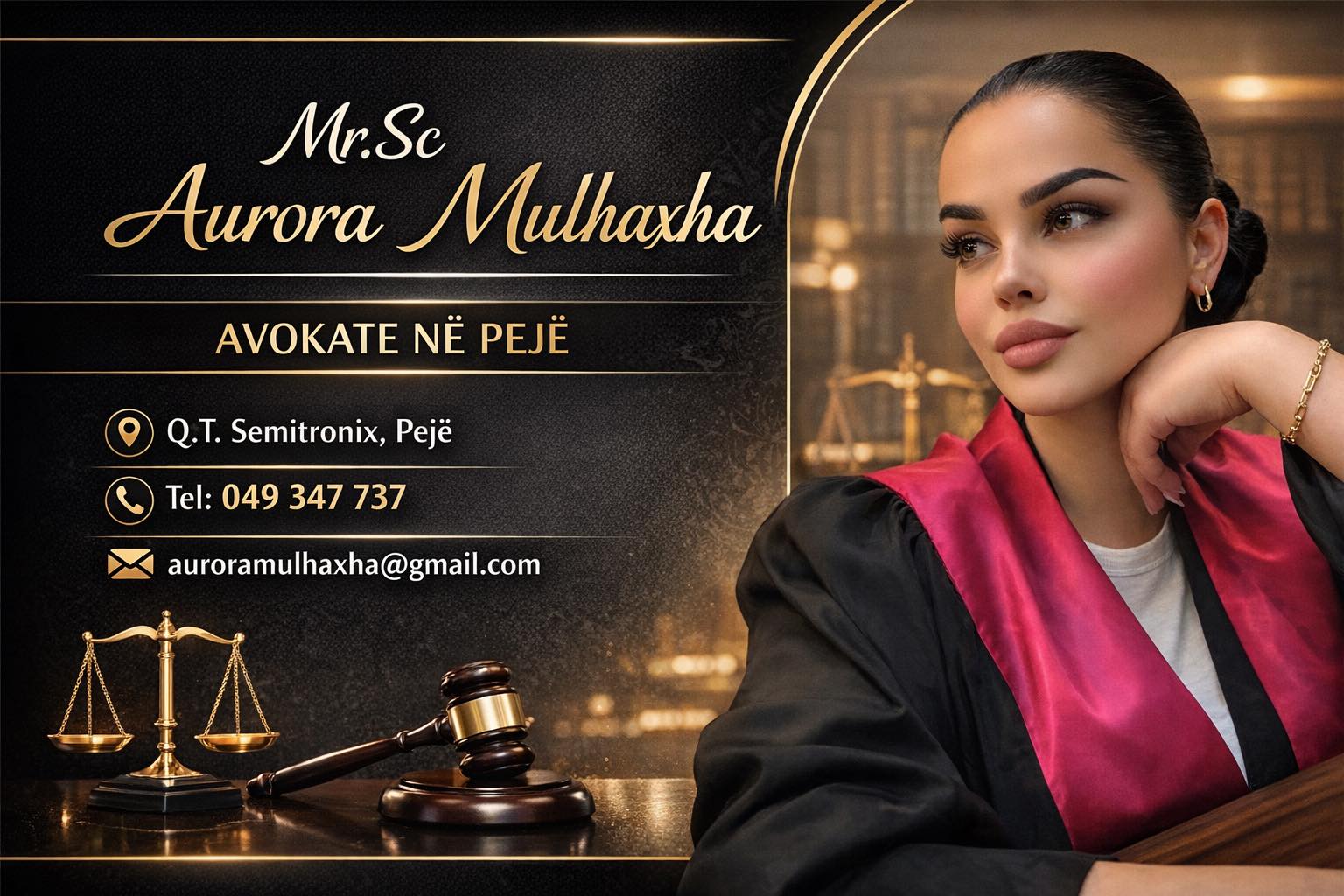 Aurora Mulhaxha, Avokat-Lawyer | Peja