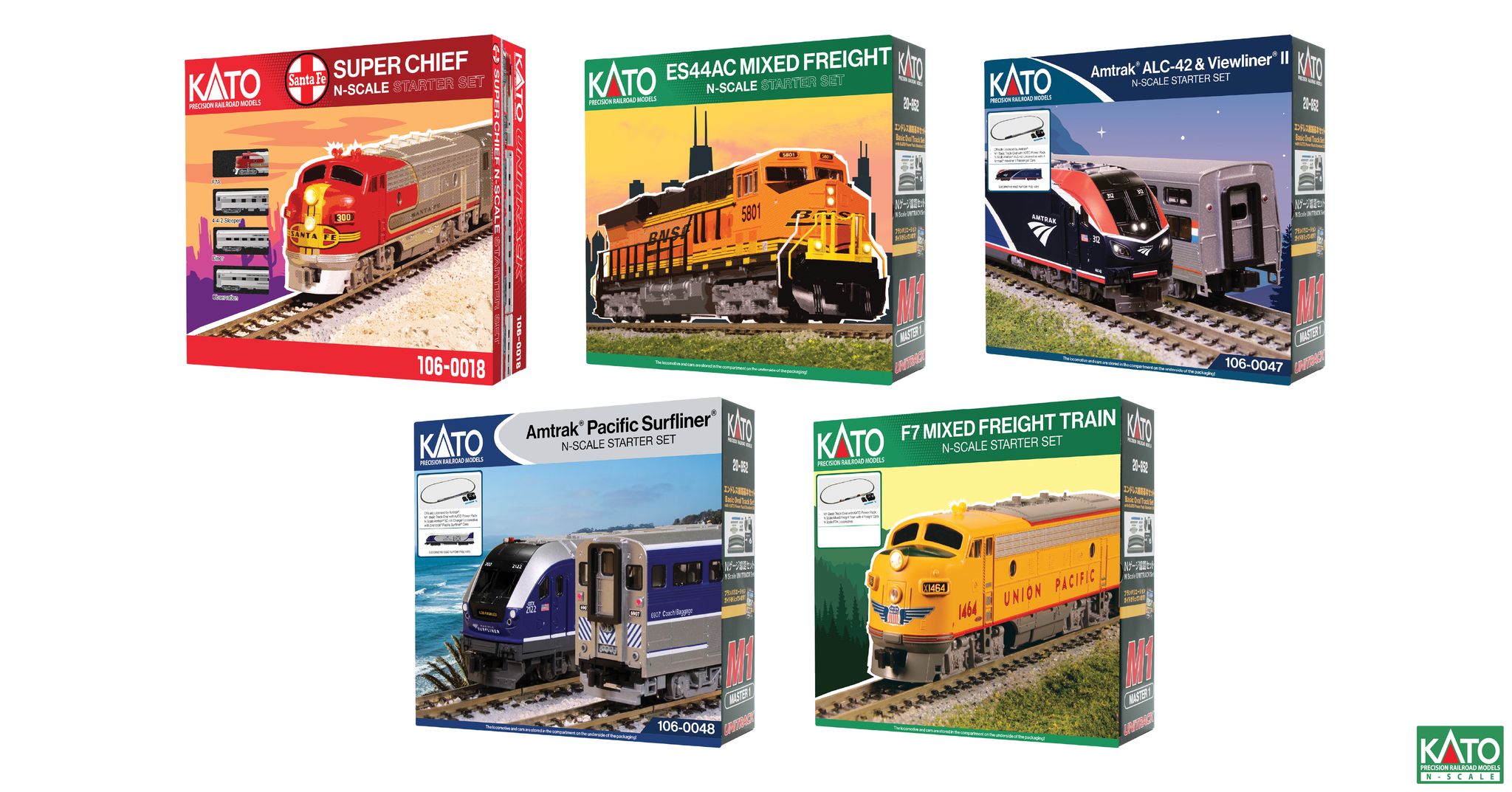 Kato Santa Fe Super Chief N scale train set