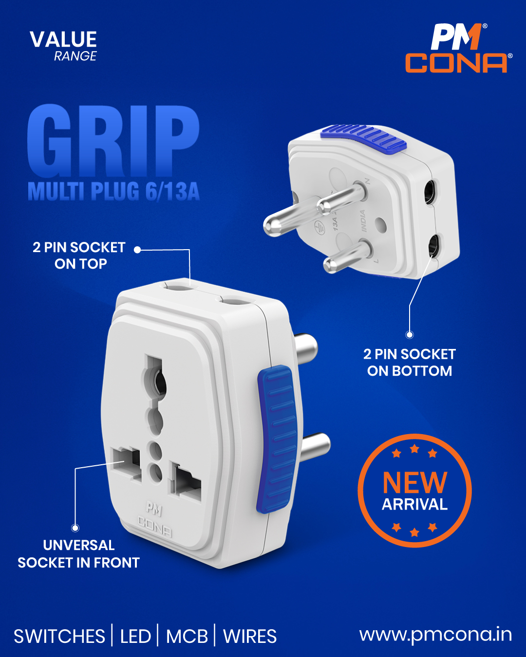 PM Cona - 🔌 NEW ARRIVAL | GRIP Multi Plug 6/13A 🔌... | Facebook