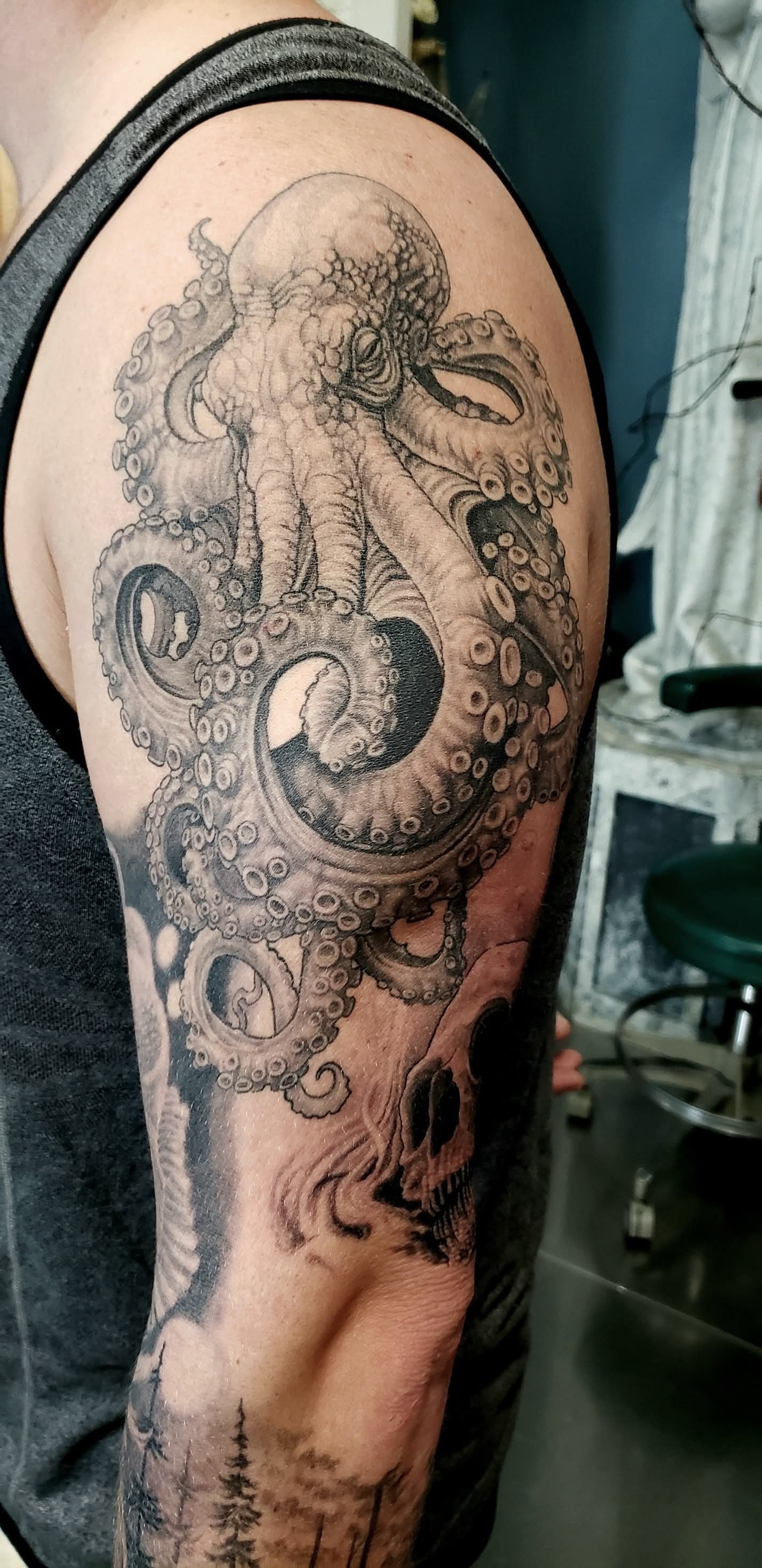 A start of 2 sleeves in the making. Thanks for looking Books open