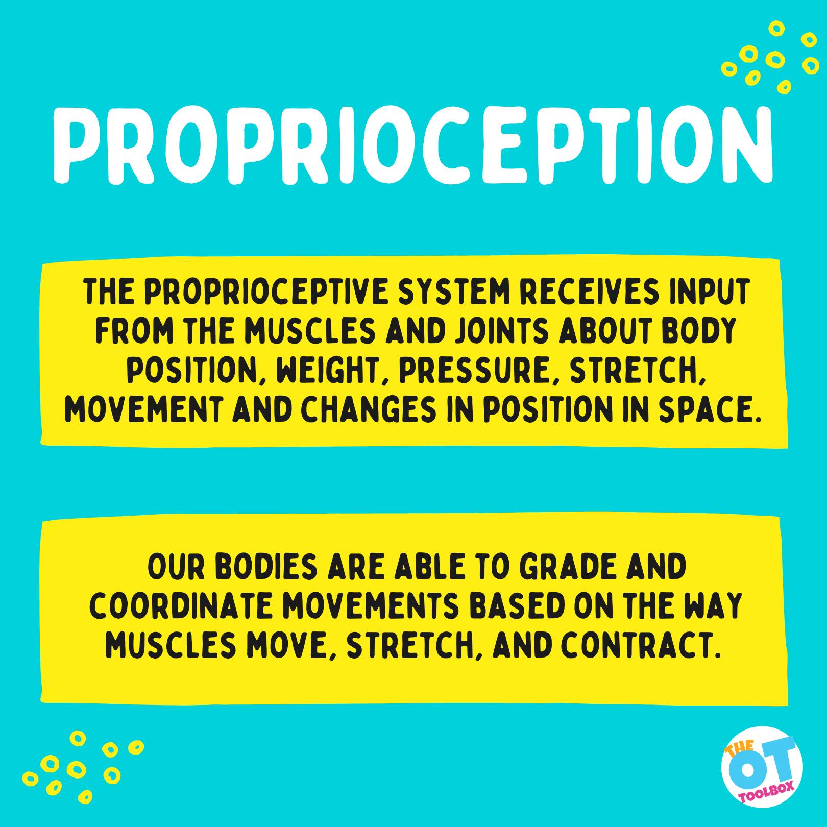 The OT Toolbox - The proprioceptive system tells us about... | Facebook