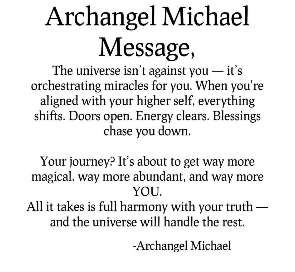 A message from Archangel Michael 💚