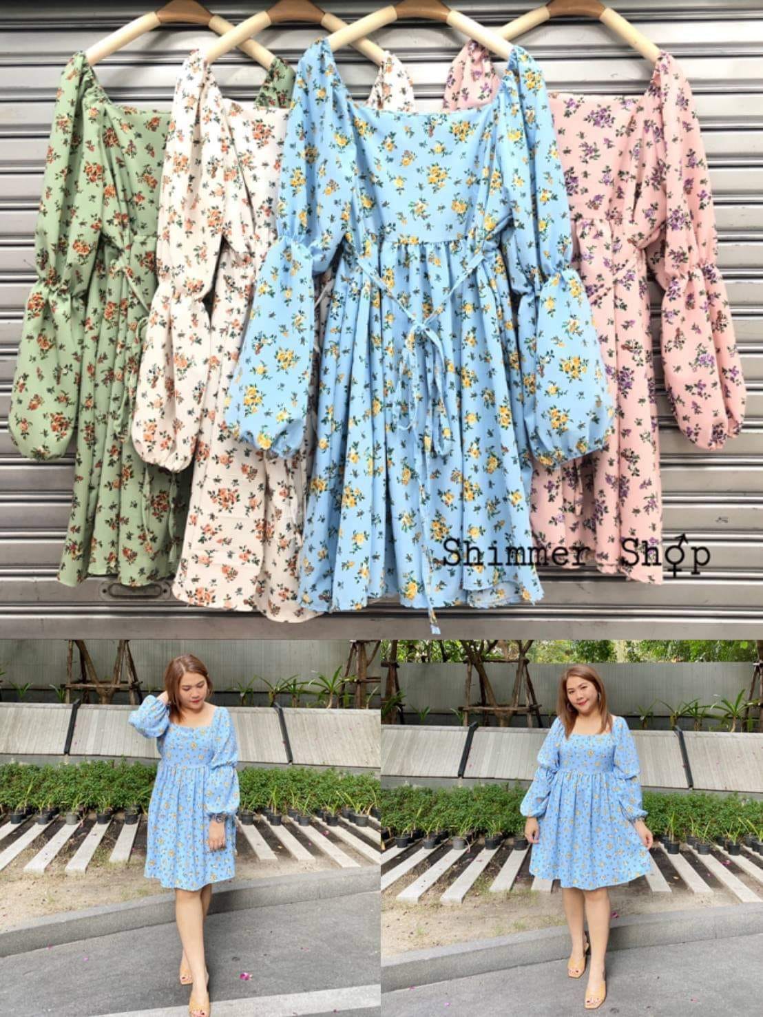 Mo.MKTShop - เดรสลายดอก ชมพู เขียว ฟ้า อก 32 - 42 เอว... | Facebook