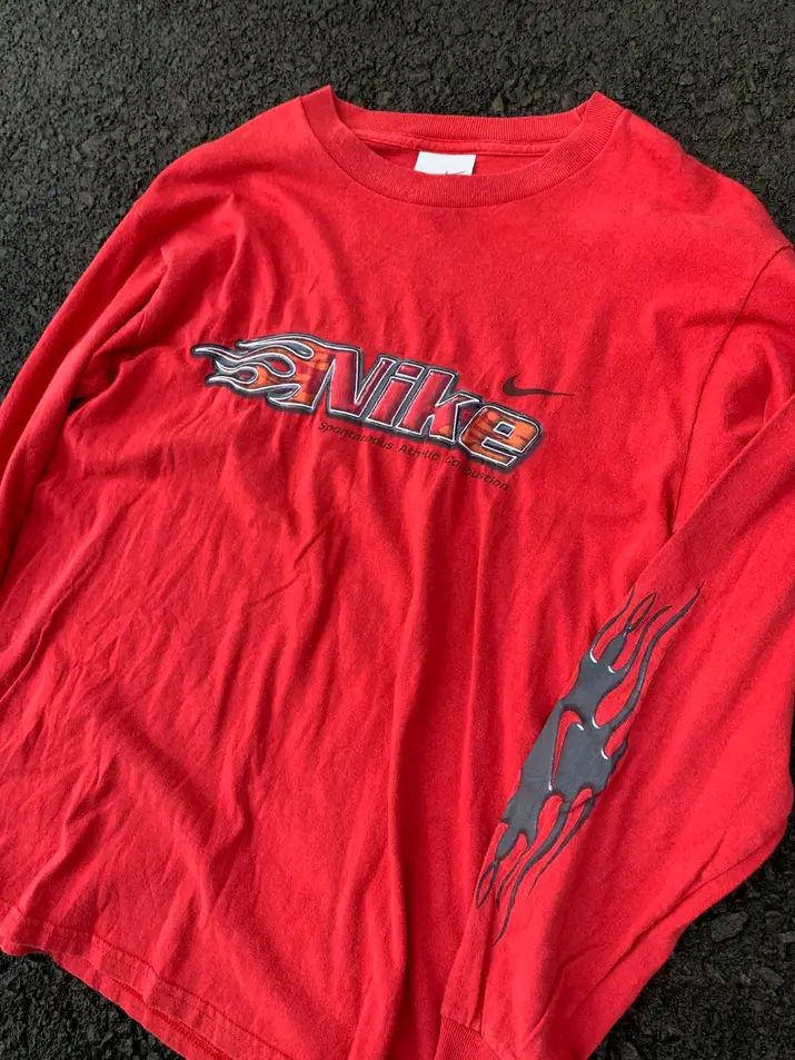 90's Lee Pipes Flame Long Sleeve