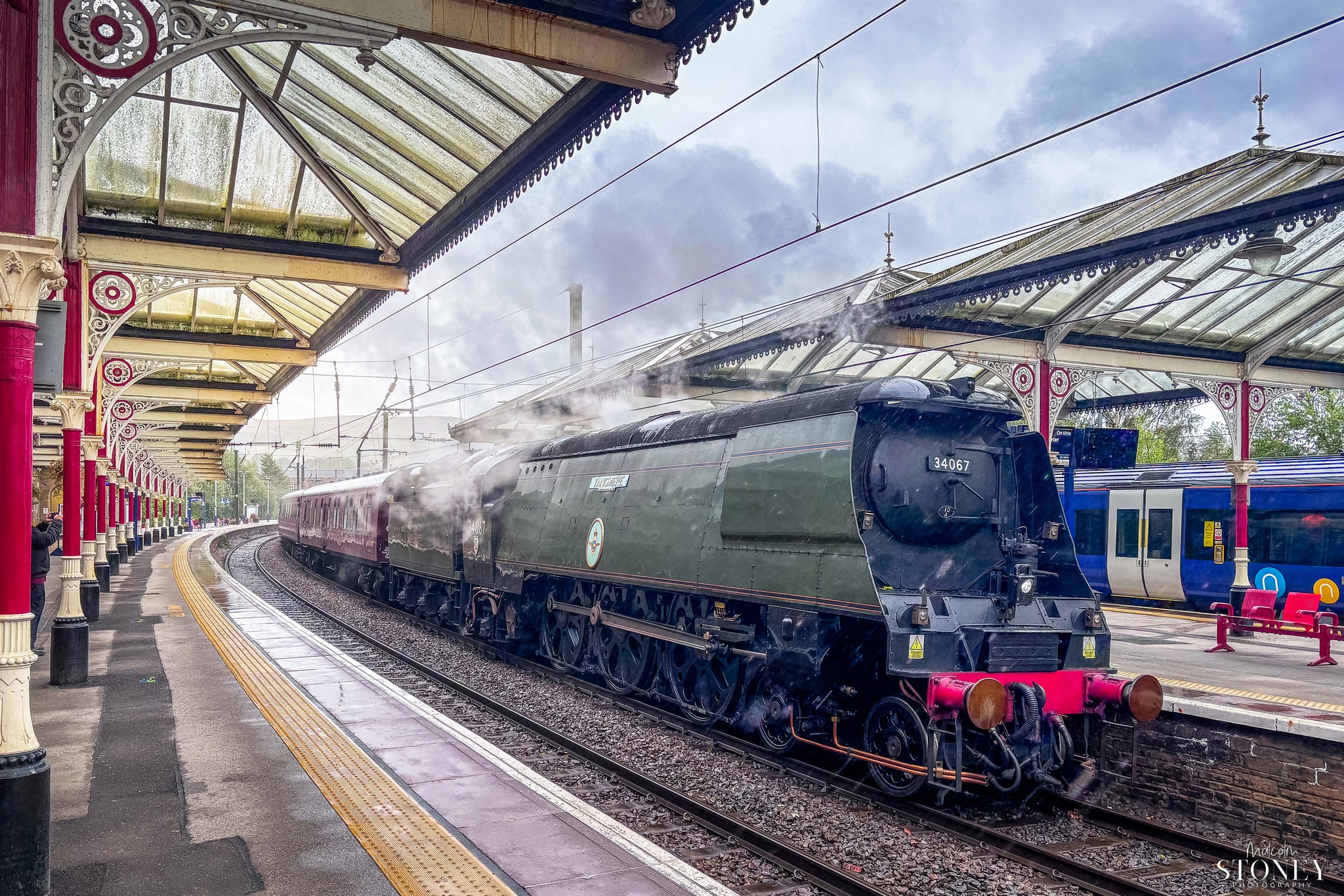 34067 Tangmere at Paignton station with English Riviera Express