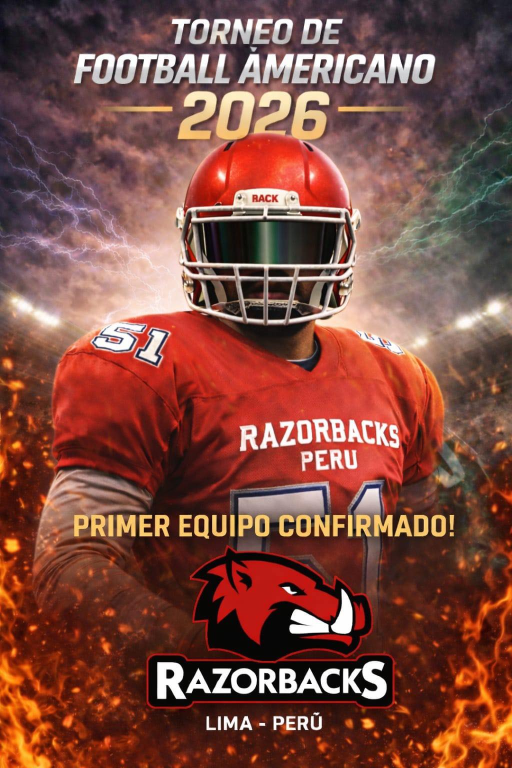 🐗🔴 *RAZORBACKS*... - Liga Peruana De Fútbol Americano - LPFA | Facebook