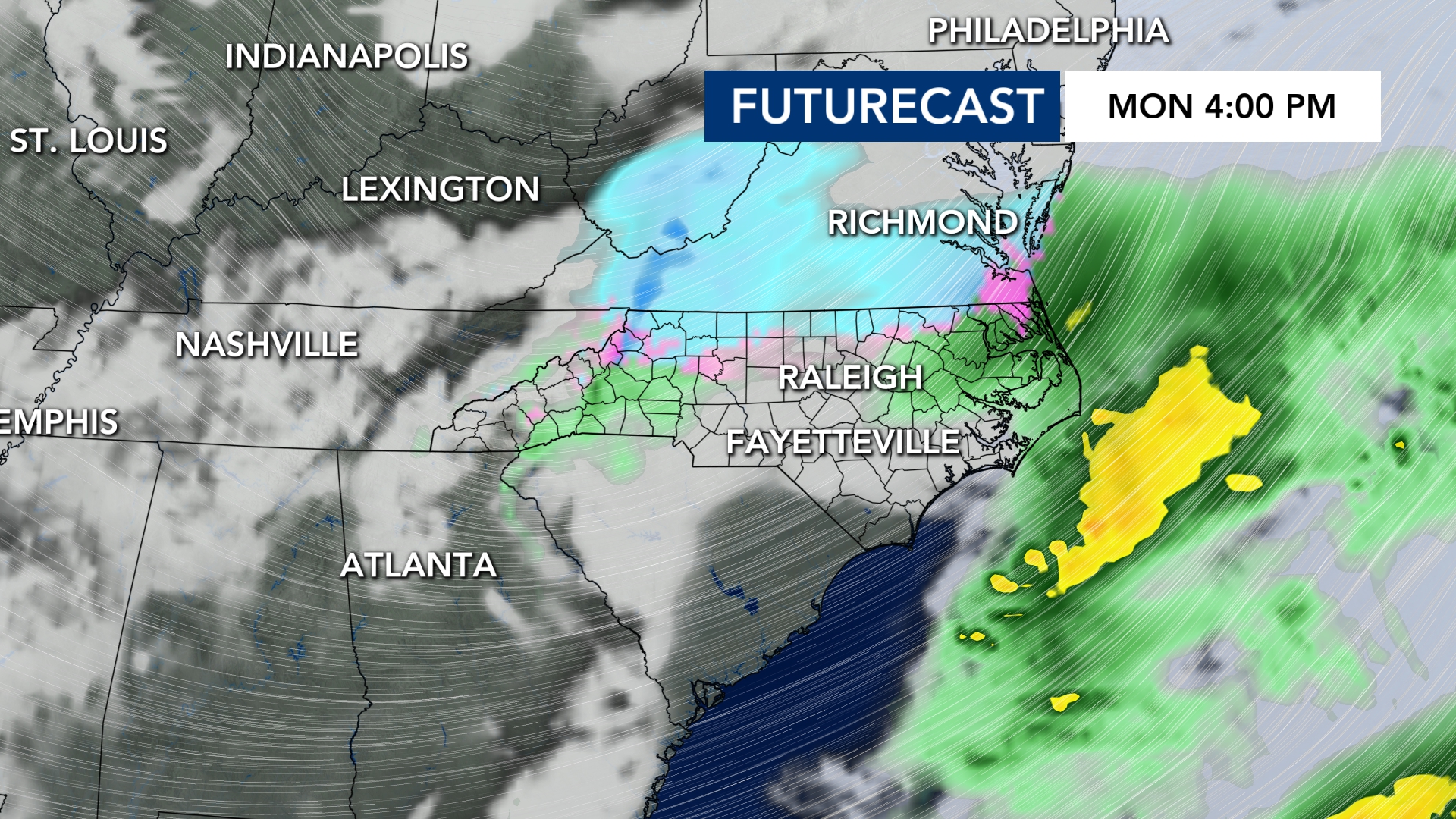 WRAL - Here's the Europeaan for Monday afternoon showing the potential ...