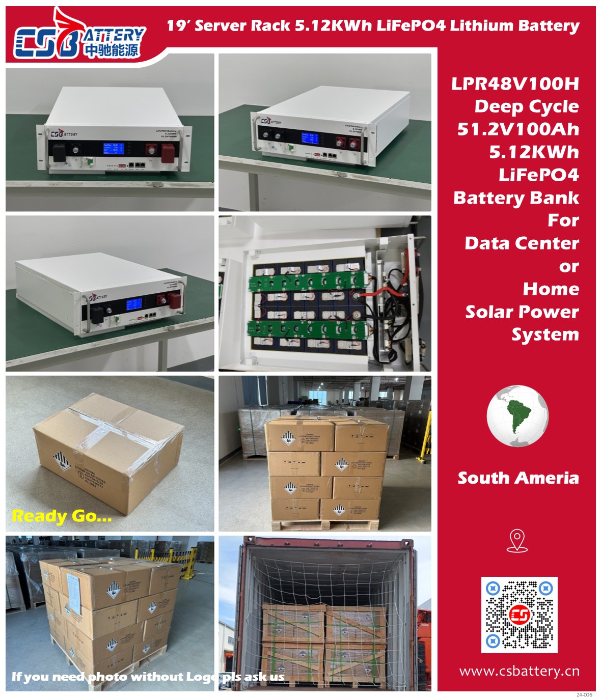 CSBattery - 19' Server Rack 5.12kwh LiFePo4 lithium battery for Data ...