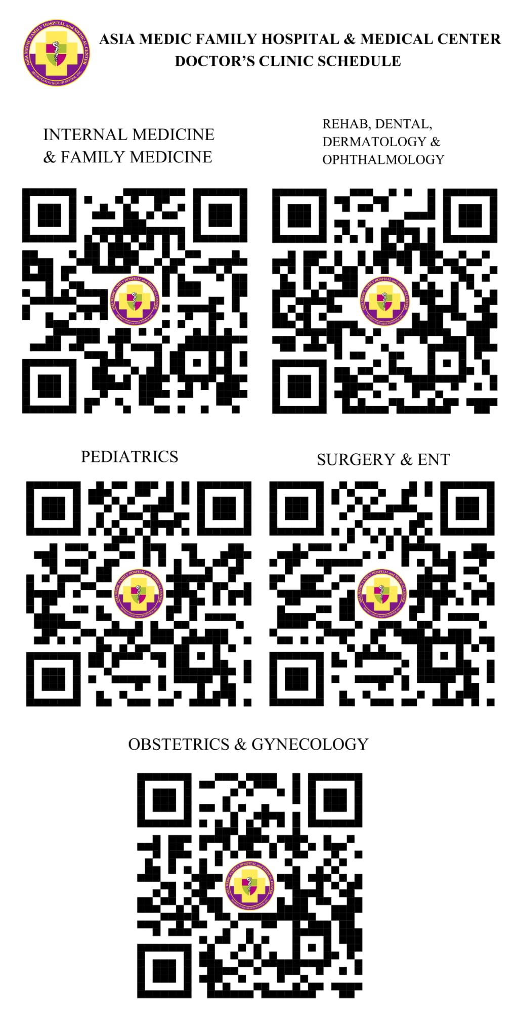 Updated QR... - Asia Medic Family Hospital and Medical Center | Facebook
