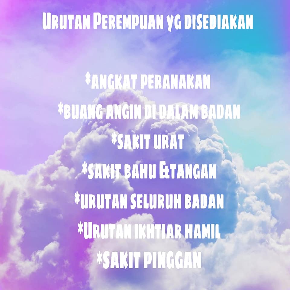 URUTAN TERAPI DAN TRADISI Perkhidmatan Urutan Tradisional (Walk in Ke ...