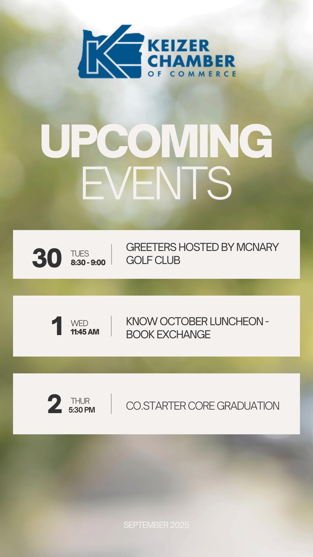 Keizer - Here’s what’s happening with the Keizer Chamber this week! 📅 ...