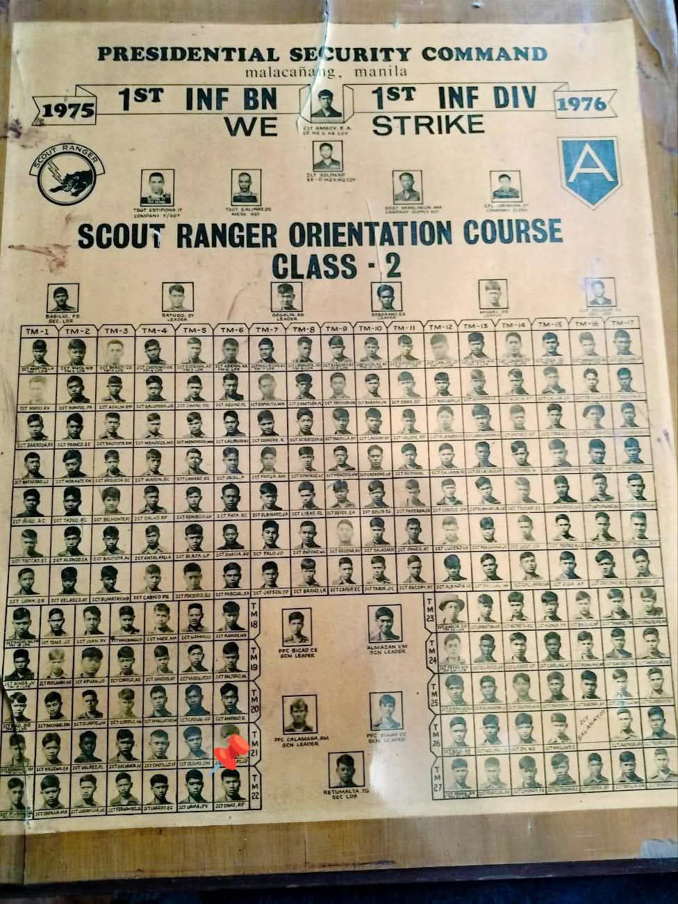 Philippine - A historic class photo from the Scout Ranger Orientation ...