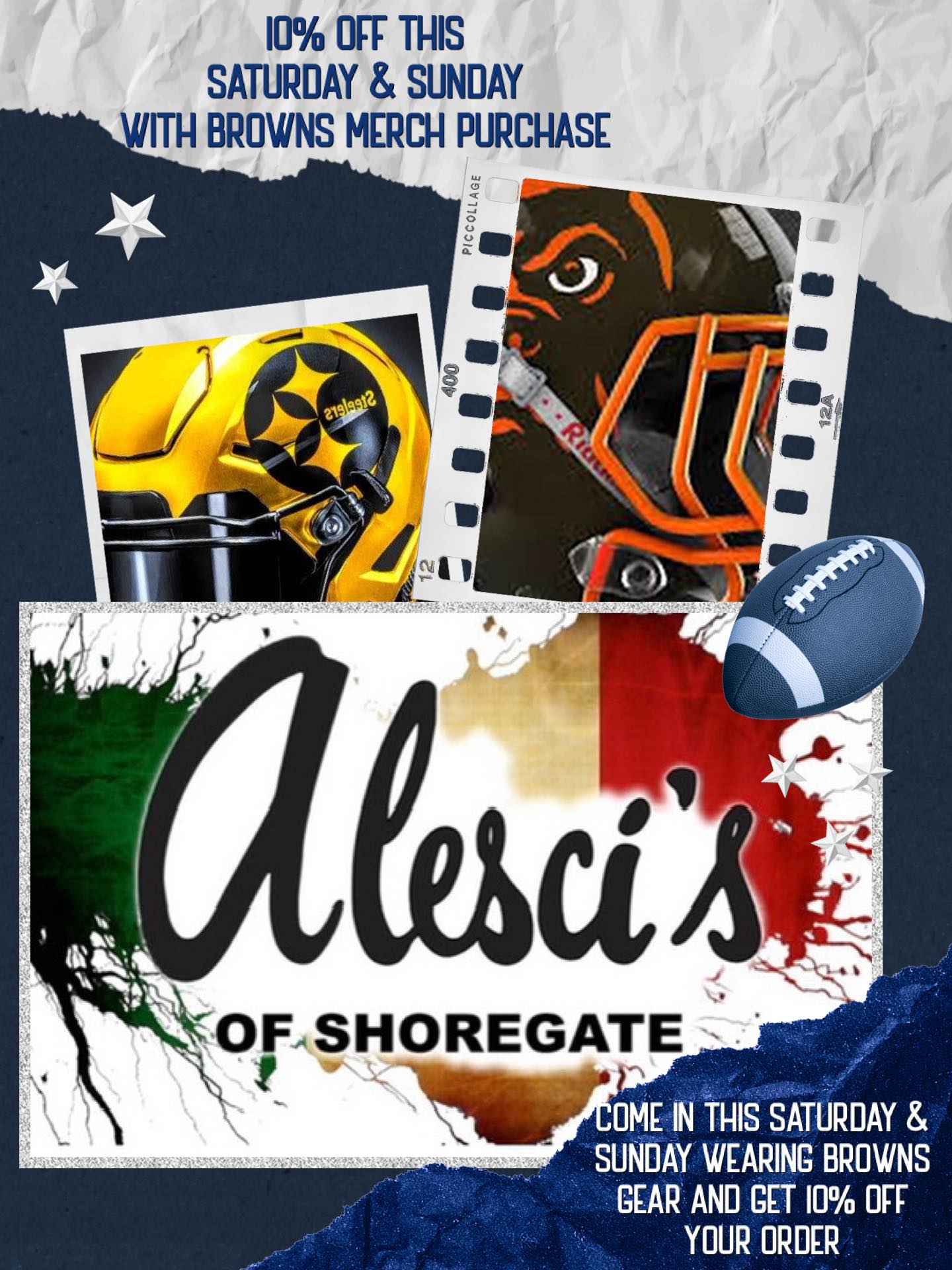 Alesci's - 🏈 Browns vs. Steelers Weekend Special at Alesci’s! 🏈 Game ...