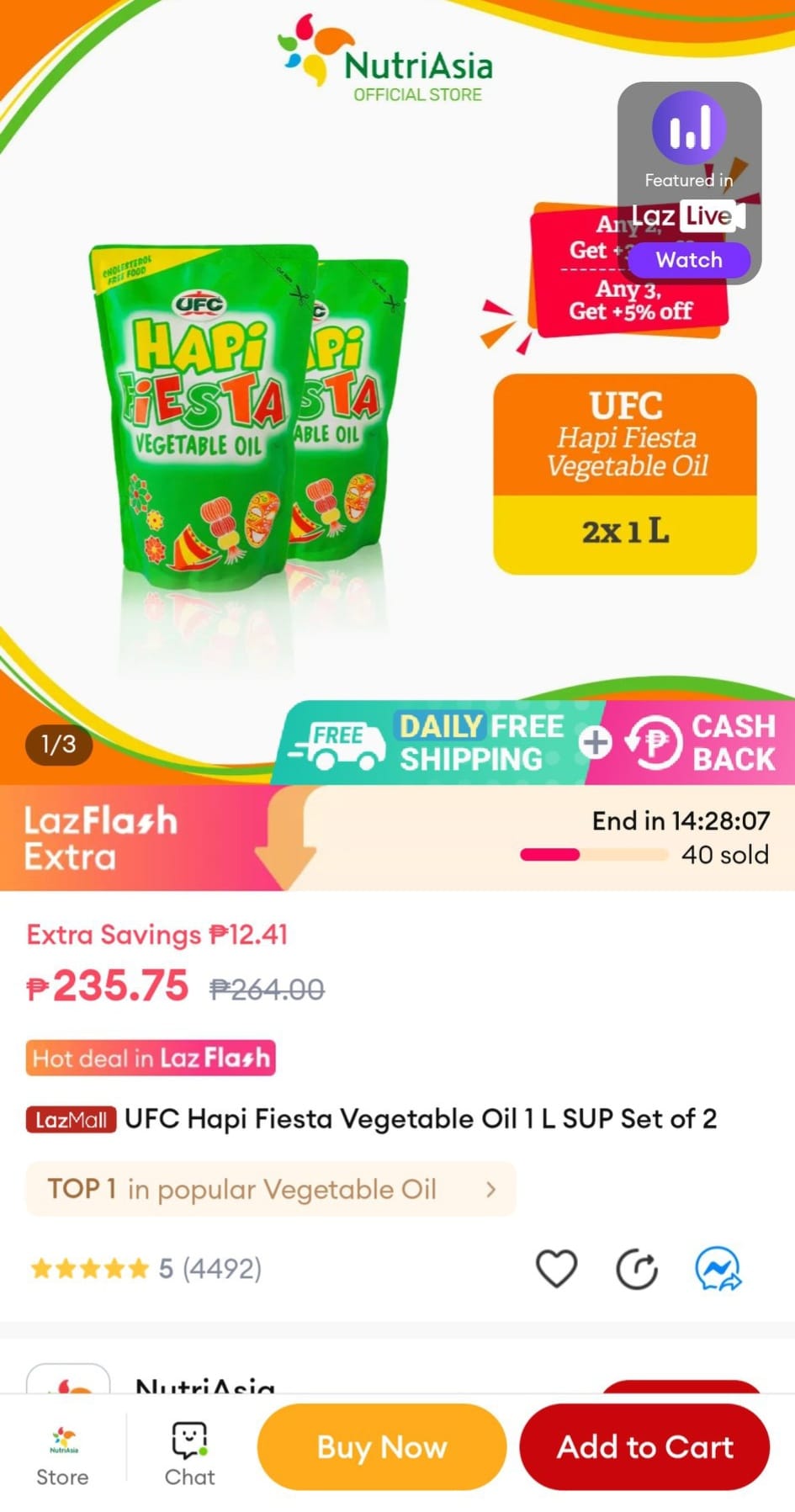 Hapi fiesta oli 2L 235 pesos... - Good deals by Mommy Chel | Facebook