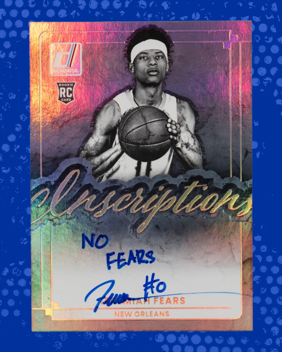 No Fears. Panini Exclusive Athlete Jeremiah Fears has always been 