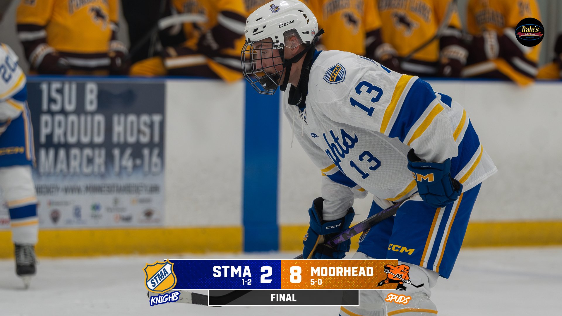 STMA - 🏒 Final Score: STMA falls to the Moorhead Spuds 8-2. Knights ...