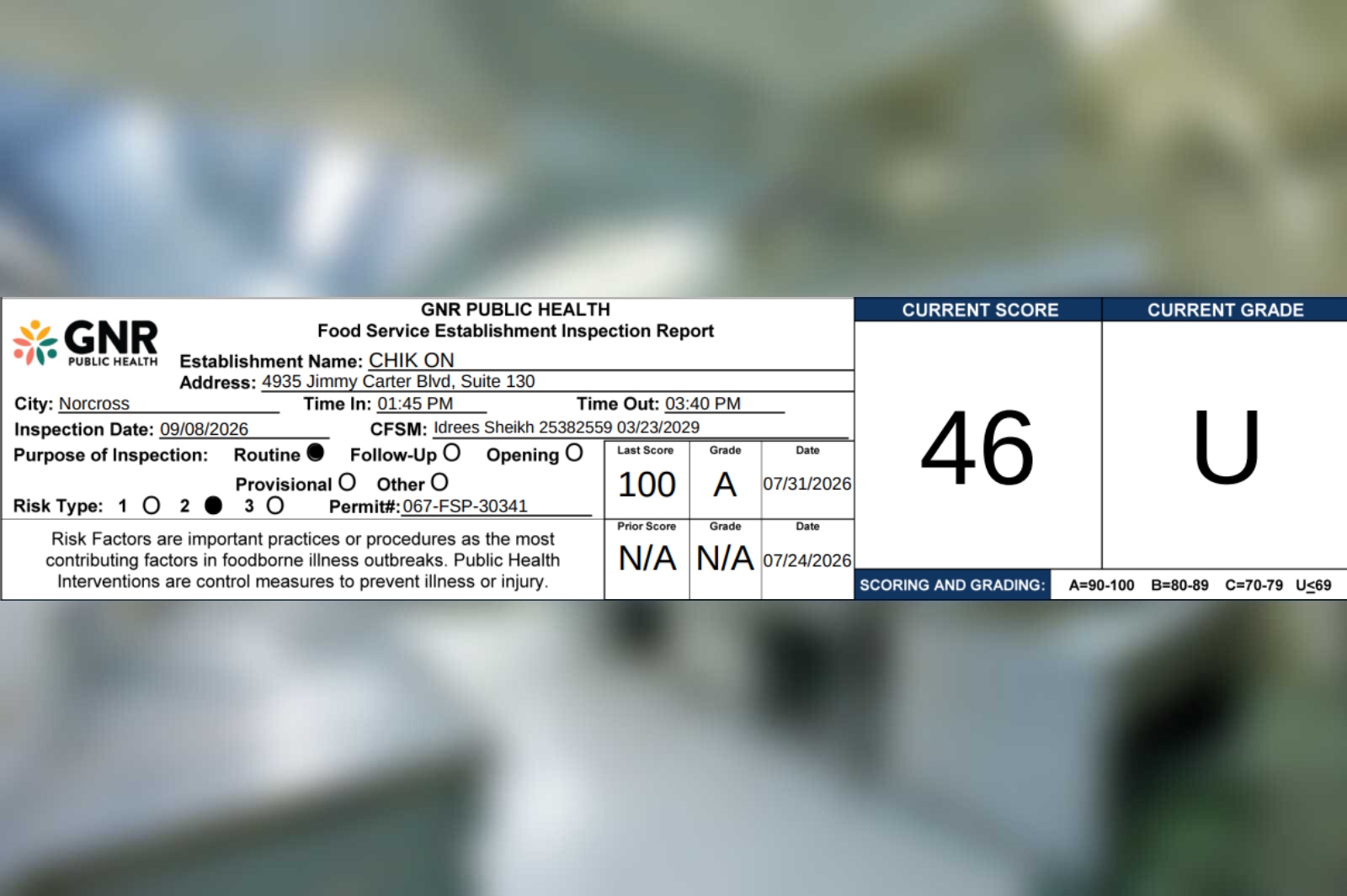 WARRANT DirtyRottenFilthyStinkingRichスコア This Gwinnett County establishment scored a 46% on a recent health
